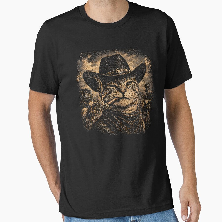 Cowboy Cat Funny by zoes-ink