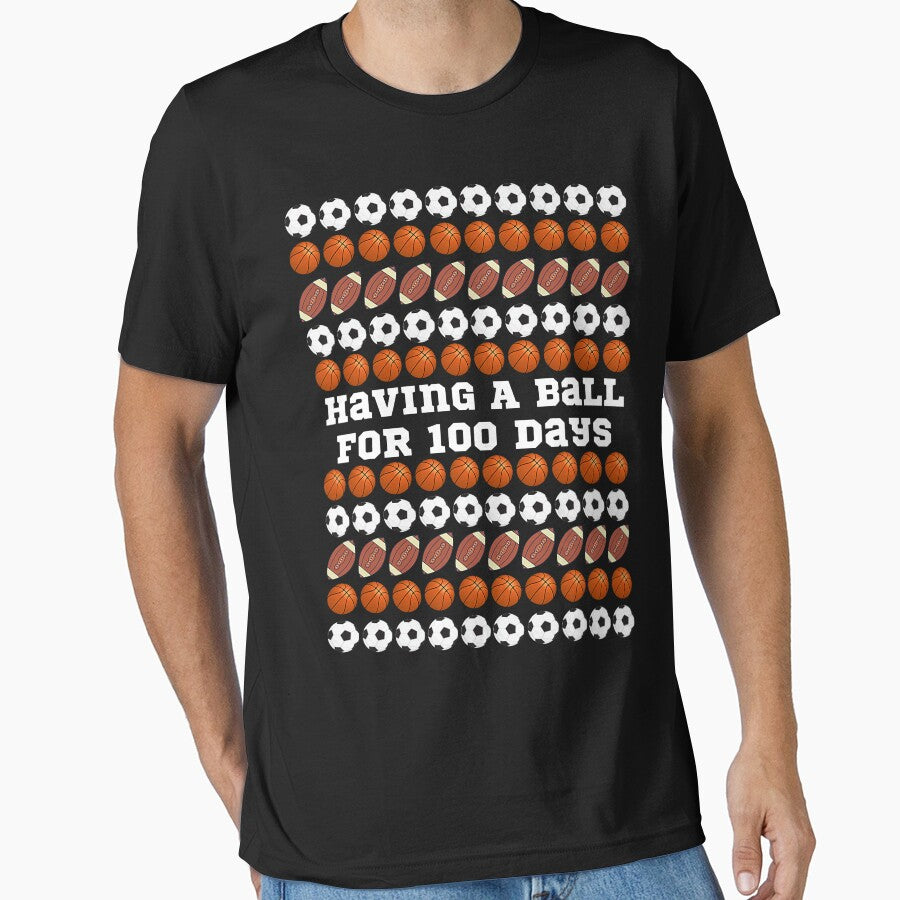 100 Days of School Soccer Basketball Football Boys Sports by FrankIsabel