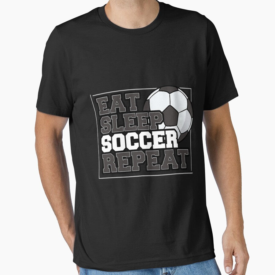 Eat Sleep Soccer Repeat Team Sports Classic T-Shirt by dianesandraon