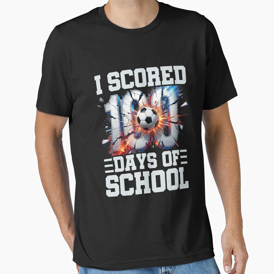 I Scored 100 Days of School Soccer 100th Day of School Boys by GreggRoss