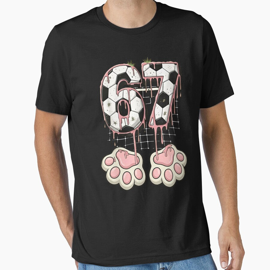 Melting Soccer 67 Shirt with Cat Paw Feet by LashondaGreen89