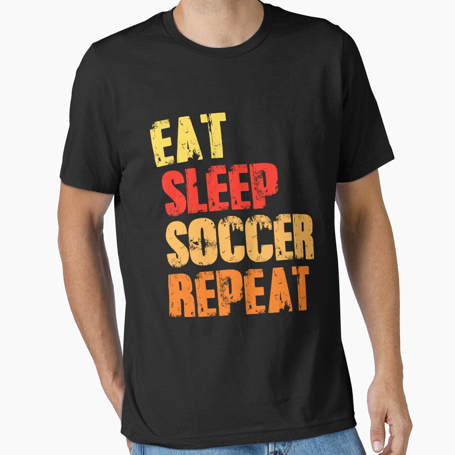 Eat Sleep Soccer Repeat T-Shirt Classic, funny shirt by HsCbt