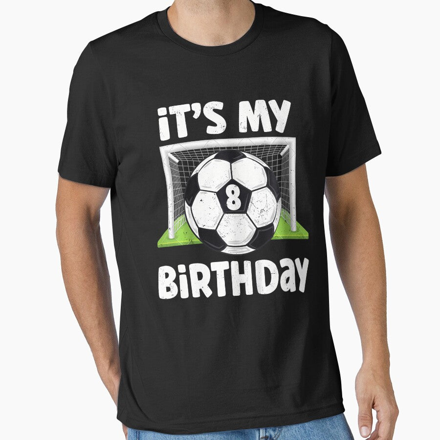 Kids 8 Years Old Soccer 8Th Birthday Player Kids B-Day Party by TysonLangosh