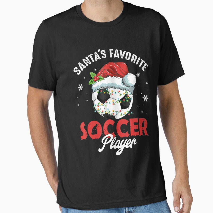 Funny Santa's Favorite Soccer Player Christmas Pajama New by AveBeacon