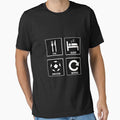 Eat Sleep Soccer Repeat Player Gift black color by Panya-Design