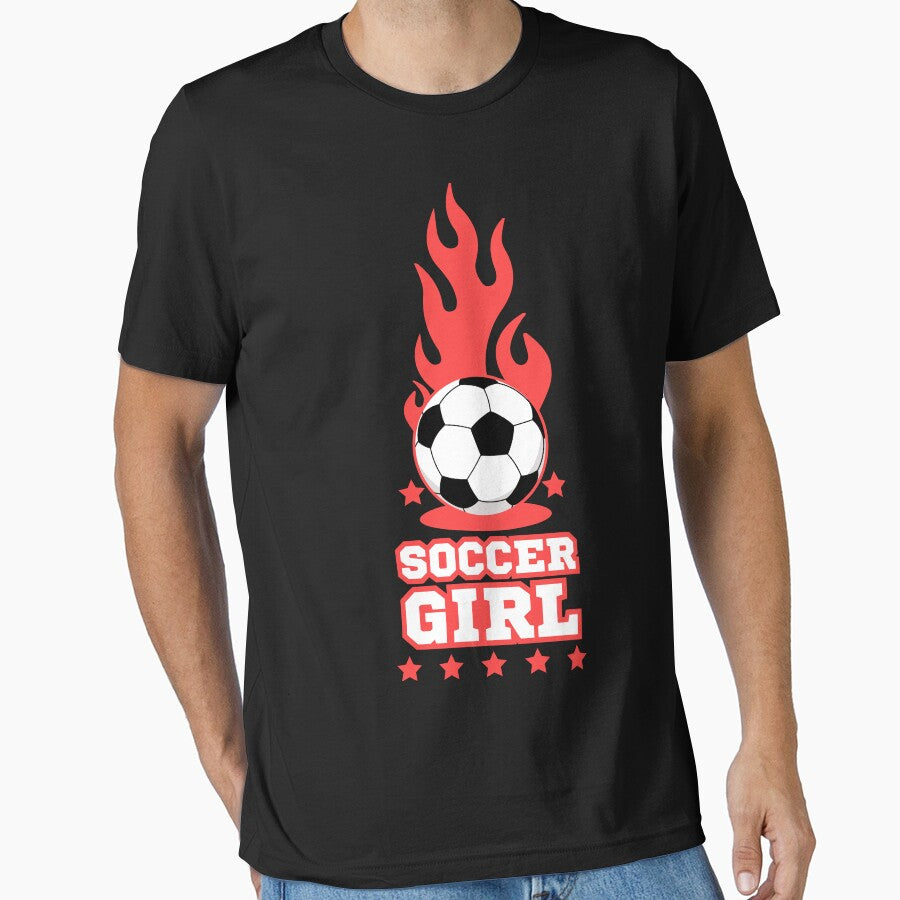 Soccer Girl - Black - Soccer Players Girls by Millusti