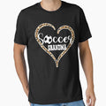 Leopard Heart Soccer Grandma T-Shirt by LarryMBrown