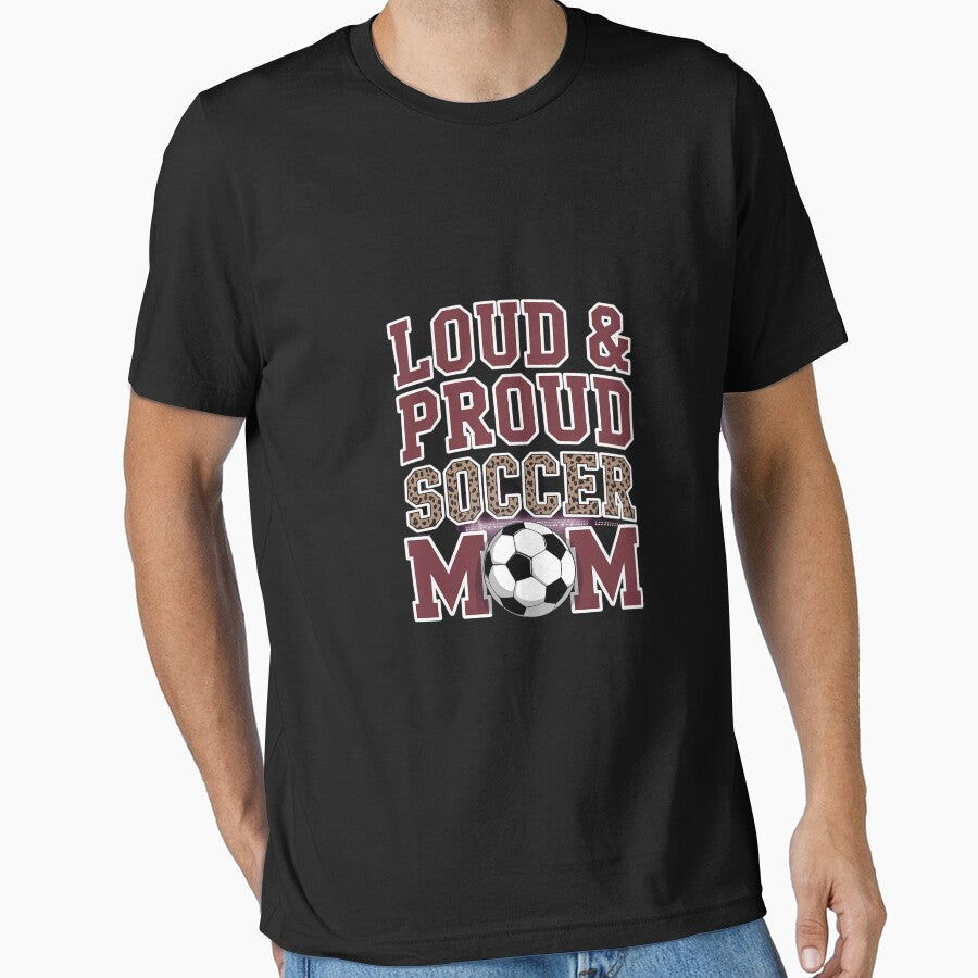 Loud Proud Soccer Mom Maroon Team Leopard Soccer Mom Squad by MicanCuteStore
