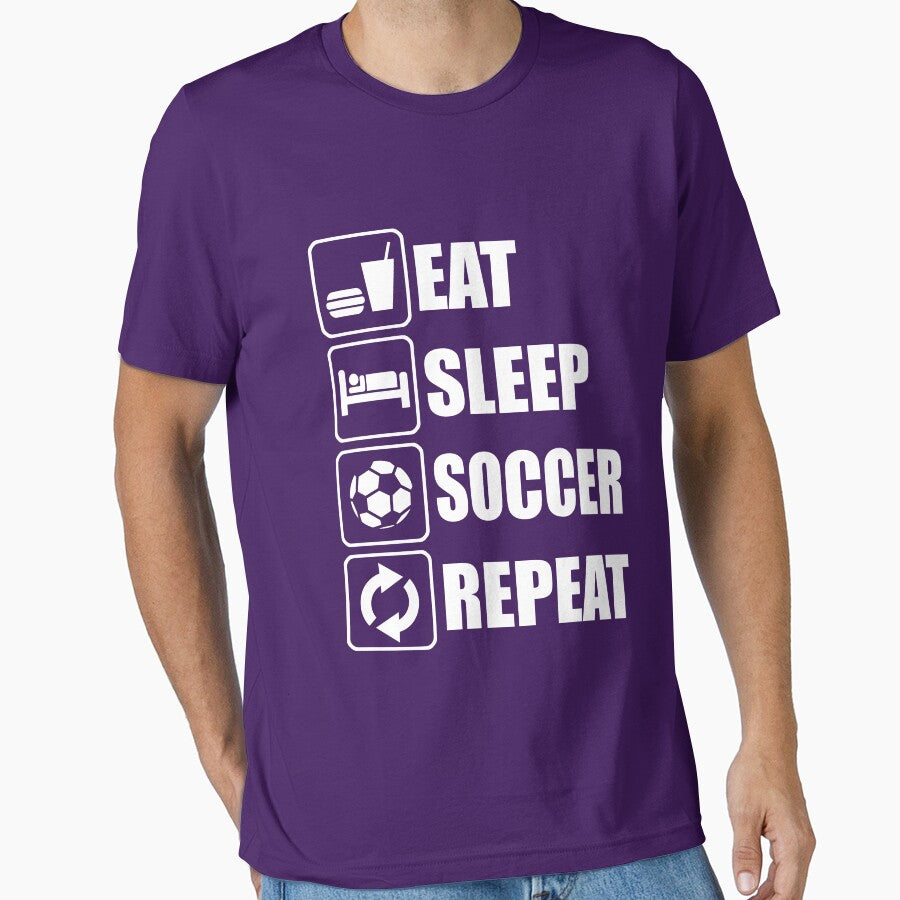 Eat Sleep Soccer Repeat by goodtogotees