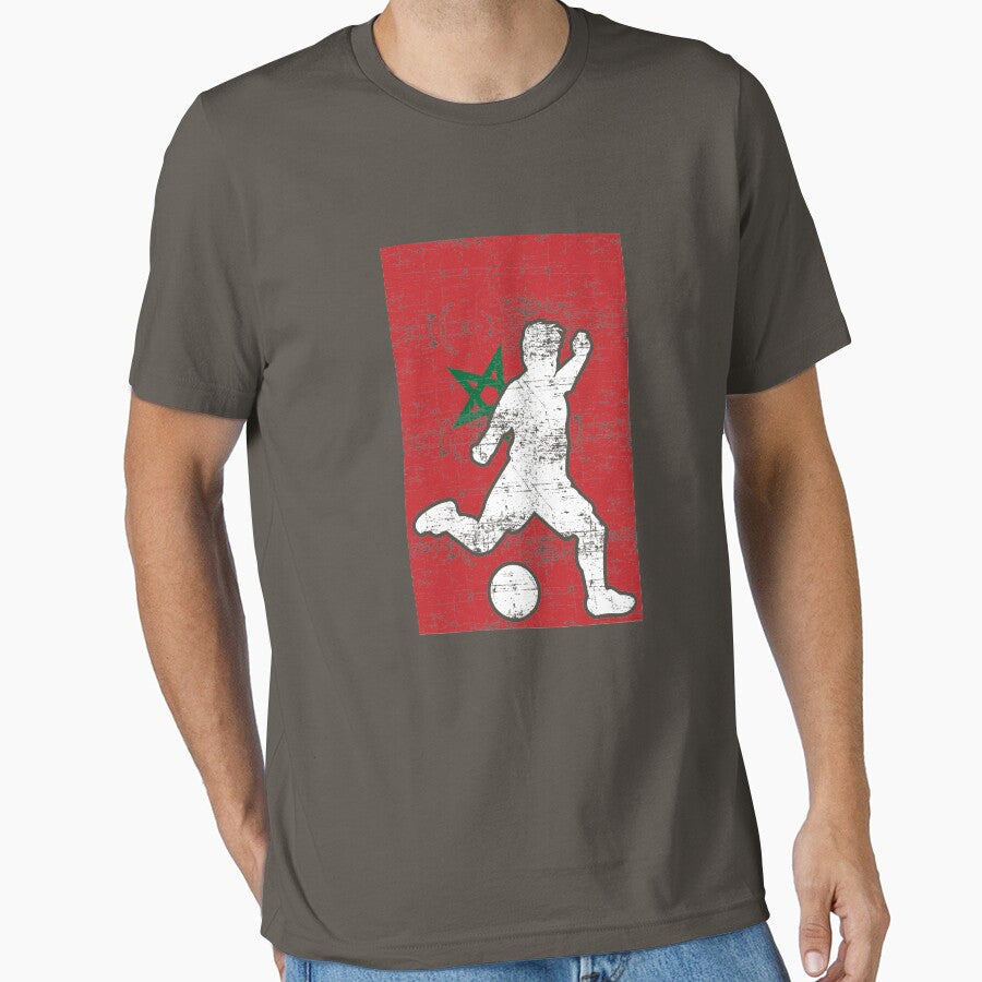Morocco Flag Soccer Player by melsens