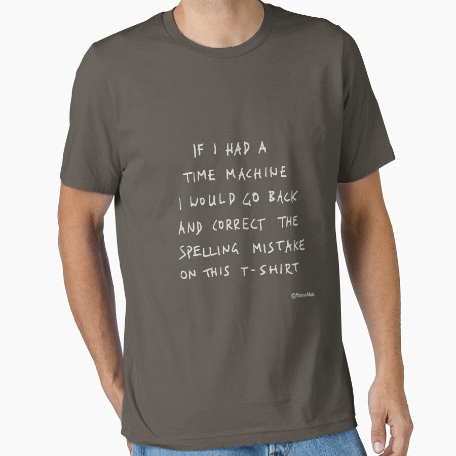 Time machine - Pale grey text for dark t-shirts by worldofmoose