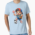 Excited boy with soccer and lollipop by JOSHUAWAYLAND