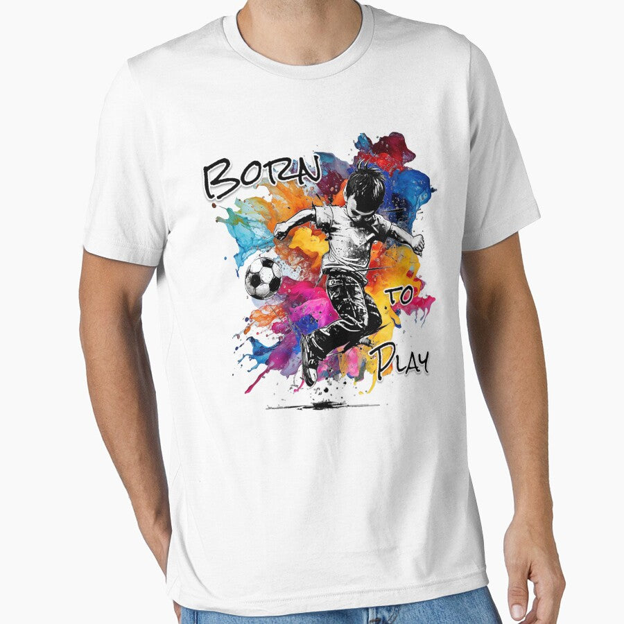 Born to Play - Splash of Soccer Joy Watercolour by fluidwatercolor
