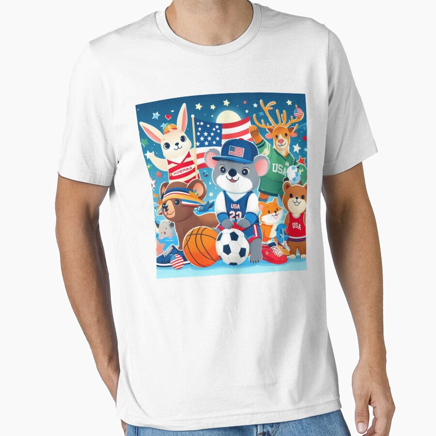 Funny Animals Playing Soccer Football Team - Kids Sports Animal Lover Gift by E.D.CH designs.