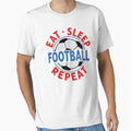 Eat Sleep Football Repeat Soccer Ball Shirt for Boys Girls Men and Women Who Love Football by RandomWeird
