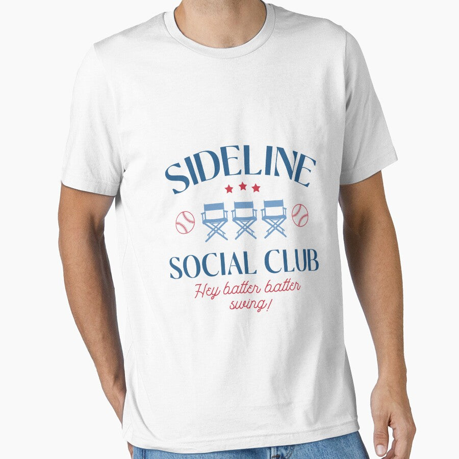 Sideline Social Club Baseball, baseball graphic tee, mom baseball by Yasserlaa
