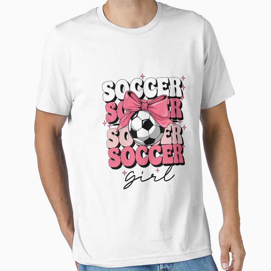 Groovy Soccer Girl Girls Coquette Bow Soccer by ArleneRowe