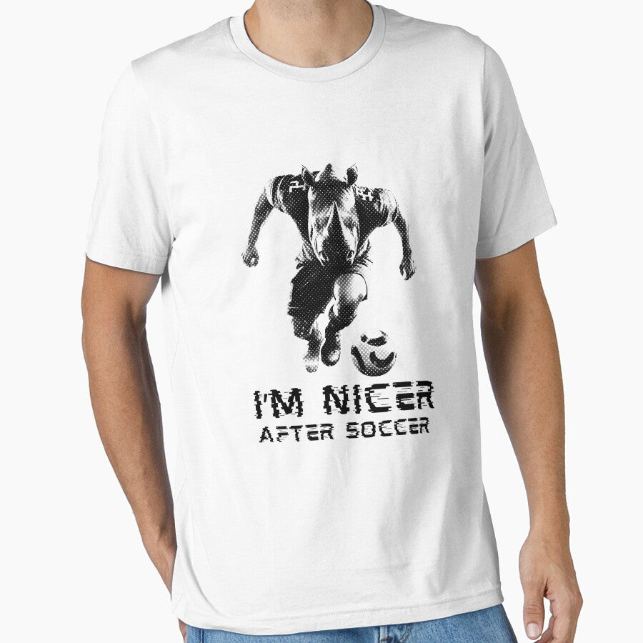 I'm Nicer After Soccer Rhino Soccer Player by TrueArtsStore