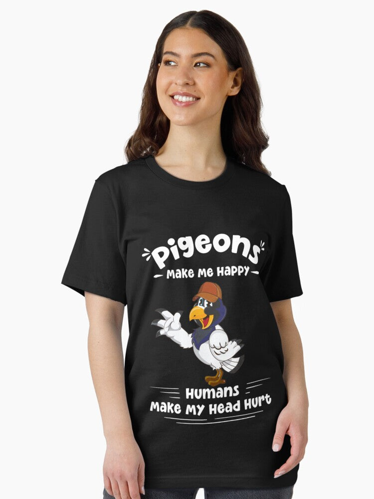 pigeons Make Me Happy Humans Make My Head Hurt - Funny pigeons Essential T-Shirt Hoodie, Sweatshirt (Image 2)