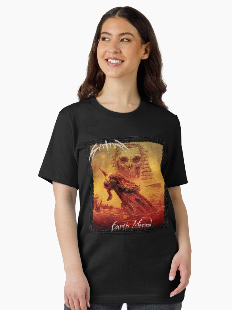 Satan NWOBHM - Earth Infernal album 2022 Essential T-Shirt Hoodie, Sweatshirt | CoreVibeTees.com (Image 2)