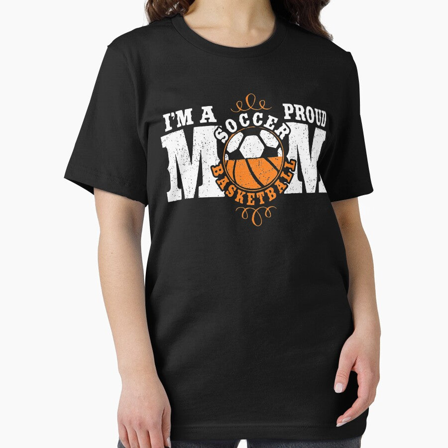 Combined Sports I'm a Proud Basketball Soccer Mom by angleajess