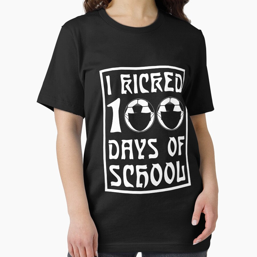 I Kicked 100 Days Of School Football Soccer 100th Day of school Gift by issambak