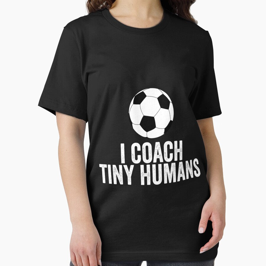 I Coach Tiny Humans Soccer Sport Teacher Athlete Essential T-Shirt by heajosephgi3
