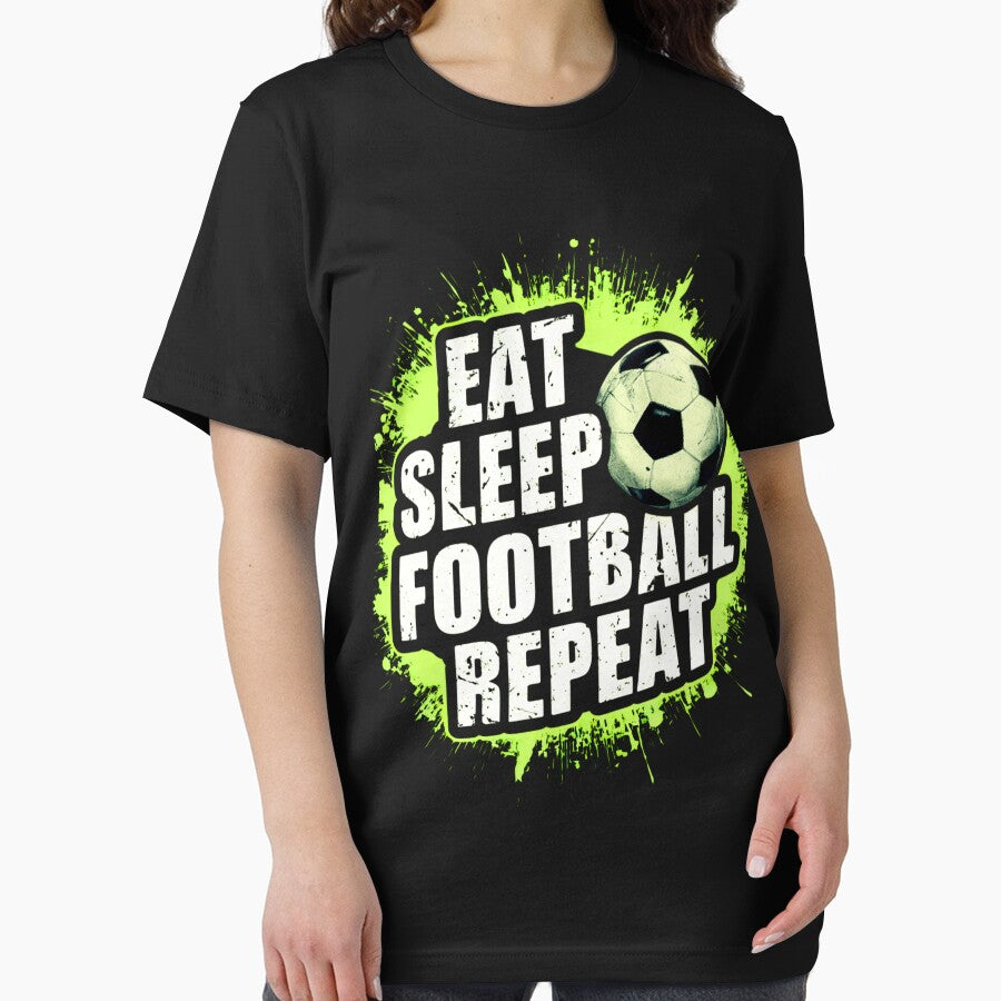 Paint Splat Eat Sleep Football Soccer Repeat by BoughtTheTShirt