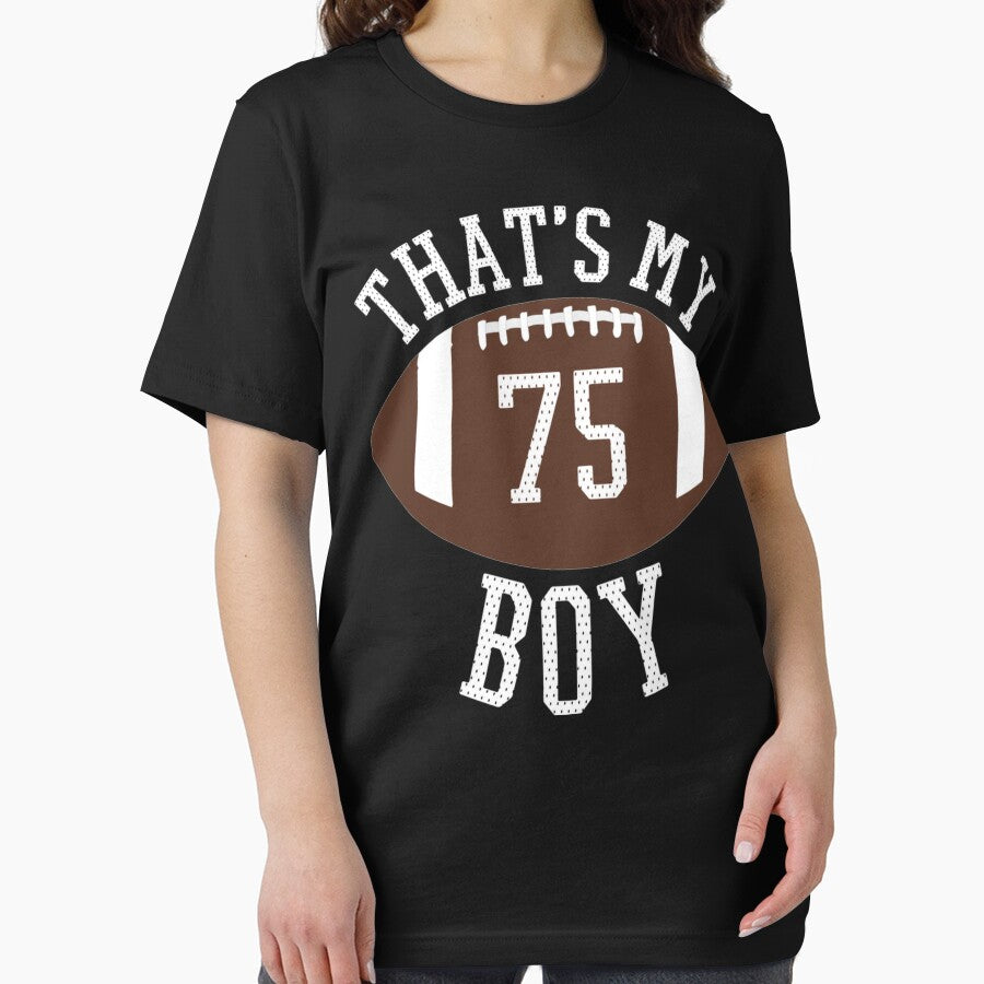 That'S My Boy #75 Football Number 75 Jersey Football Mom Dad by MichelleArtsy