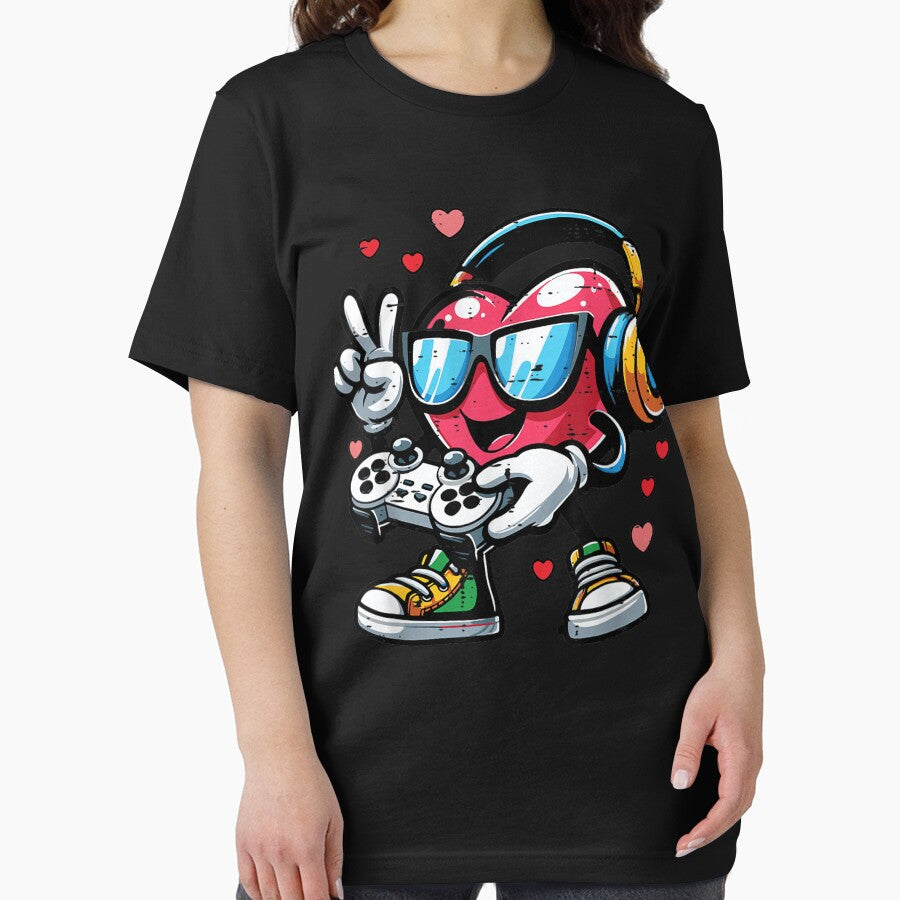 Valentines Day Gamer Heart Gaming Boys Kids Men Youth Teen by MatherFisher