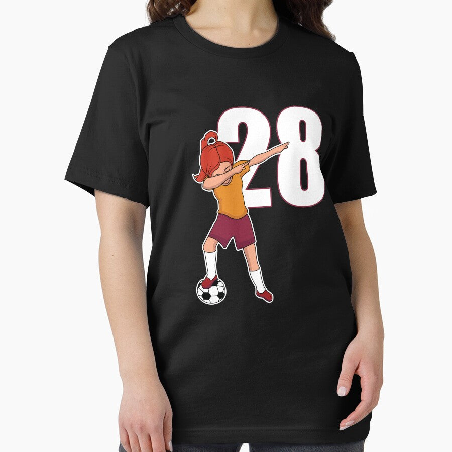 Awesome Soccer Player Girl Number 28 Soccer Athlete Women Athletic Sports Team by VollLaser