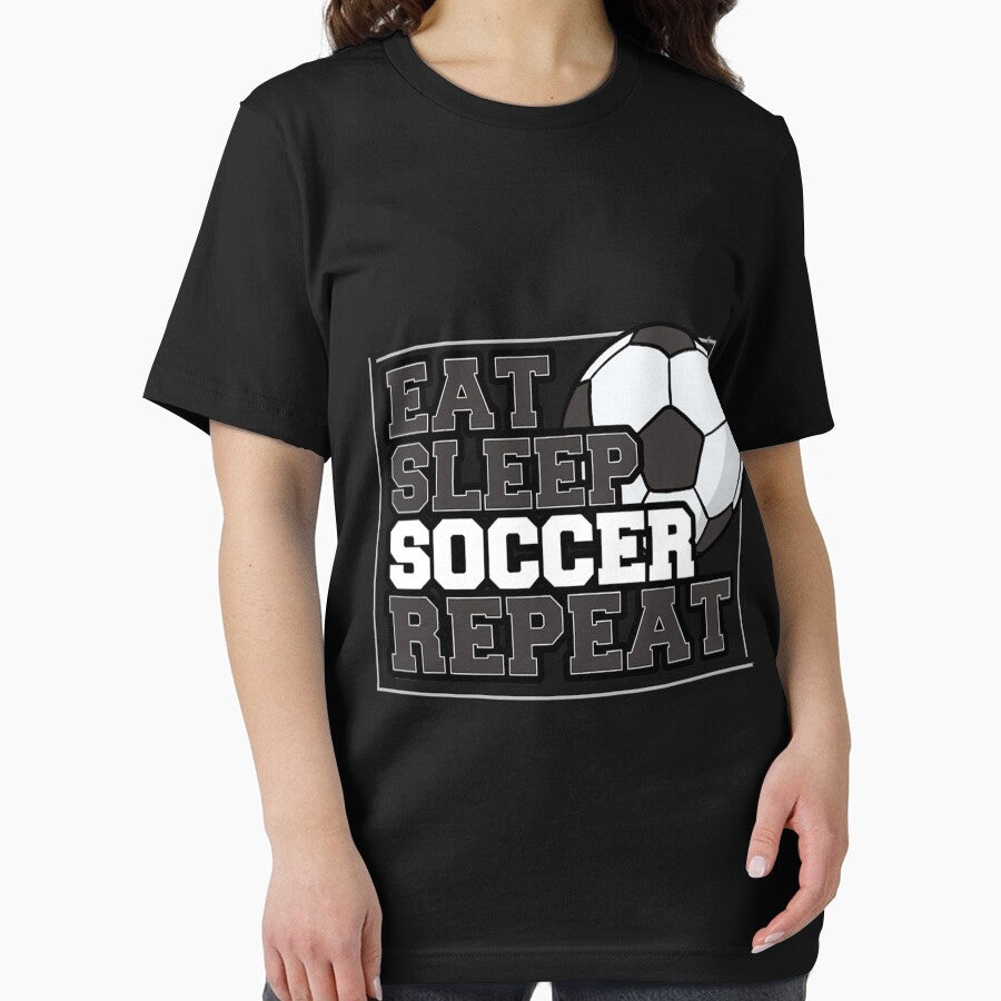 Eat Sleep Soccer Repeat Team Sports Classic T-Shirt by dianesandraon