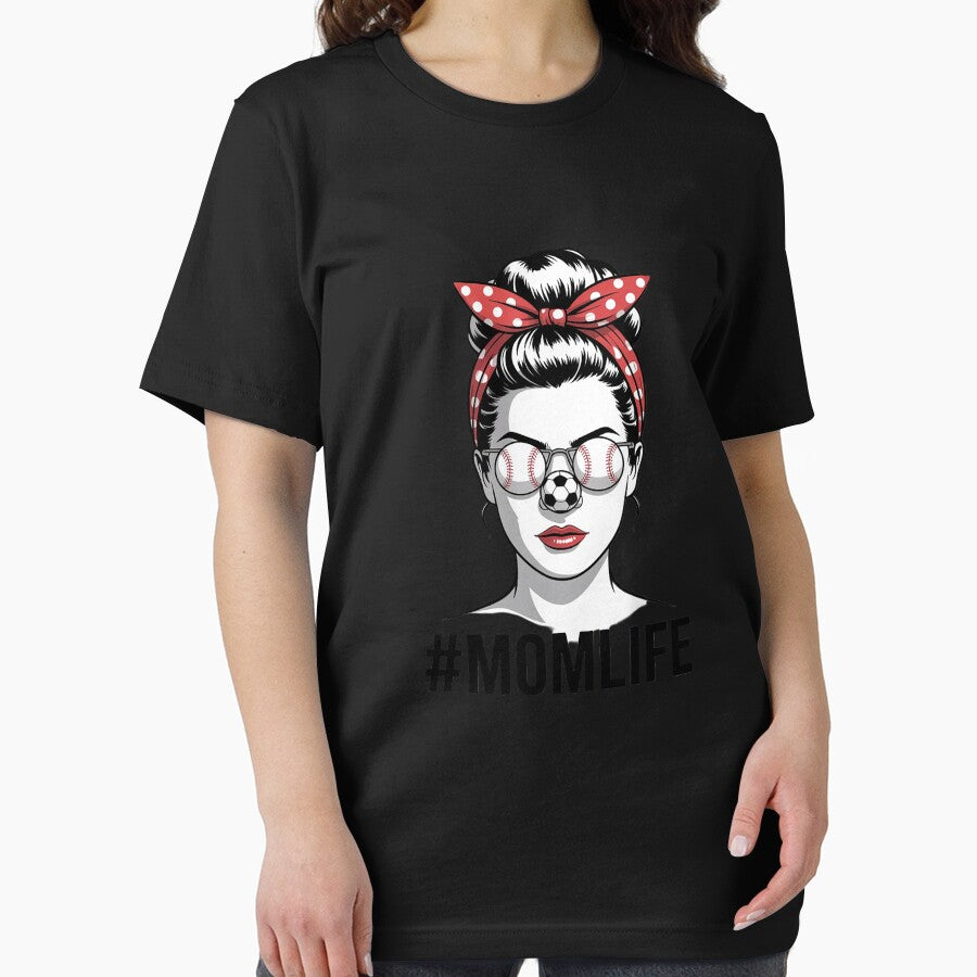 Bleached Mom Life Soccer Messy Bun Baseball Game Day 4 by KonstanKoraner
