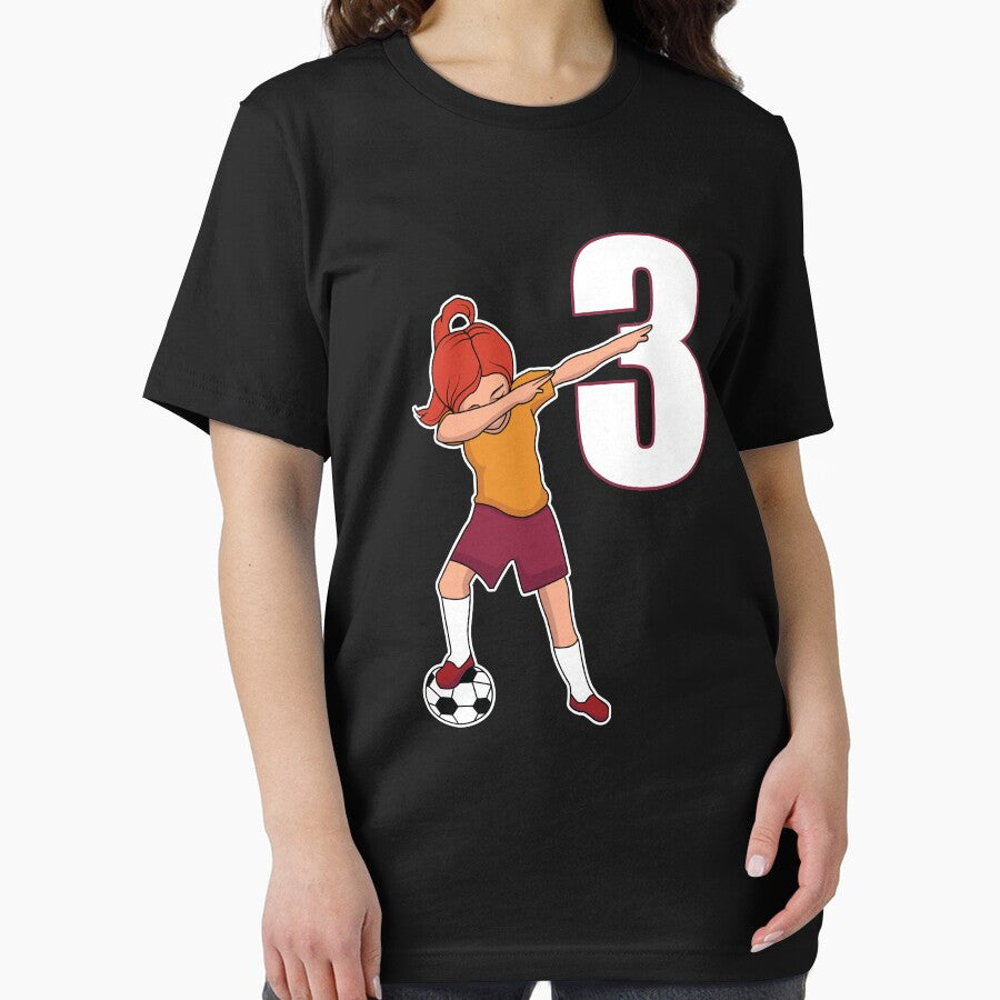 Awesome Soccer Player Girl Number 3 Soccer Athlete Women Athletic Sports Team by VollLaser