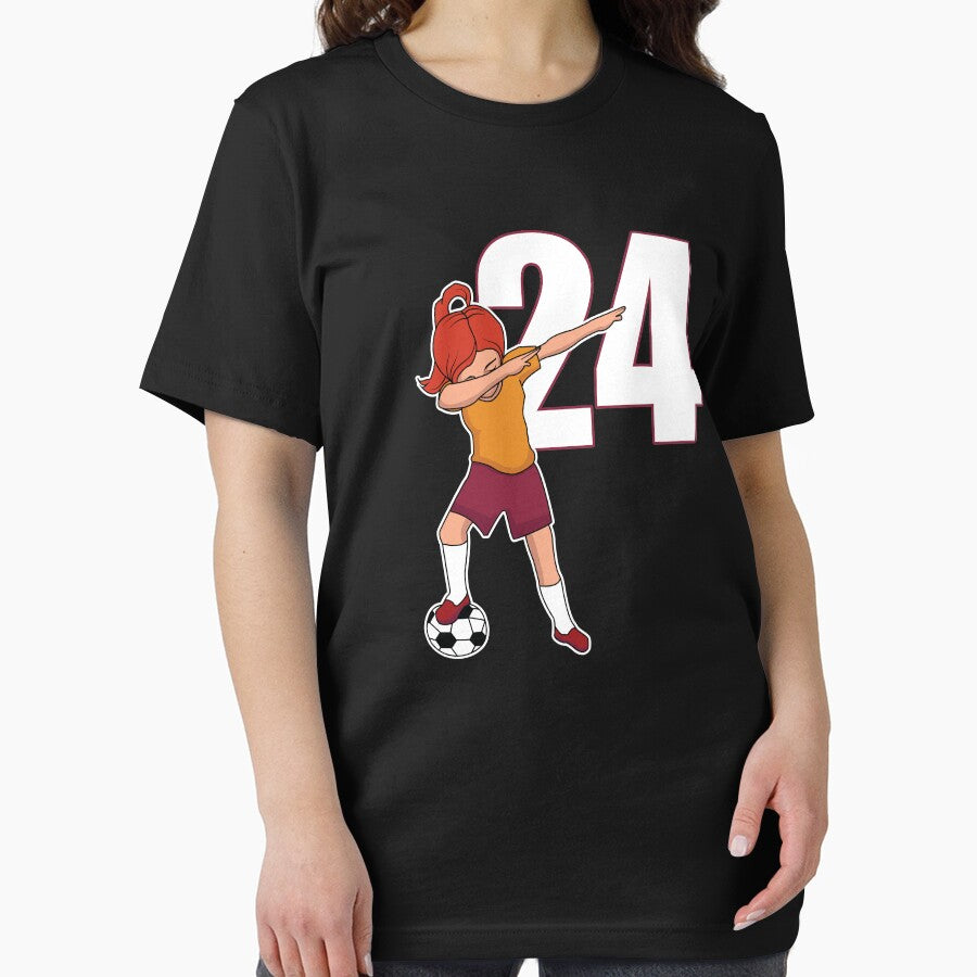 Awesome Soccer Player Girl Number 24 Soccer Athlete Women Athletic Sports Team by VollLaser