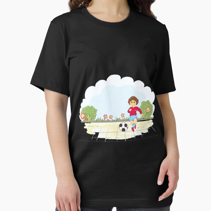 Kid Playing Soccer Essential T-Shirt by dianesandraon