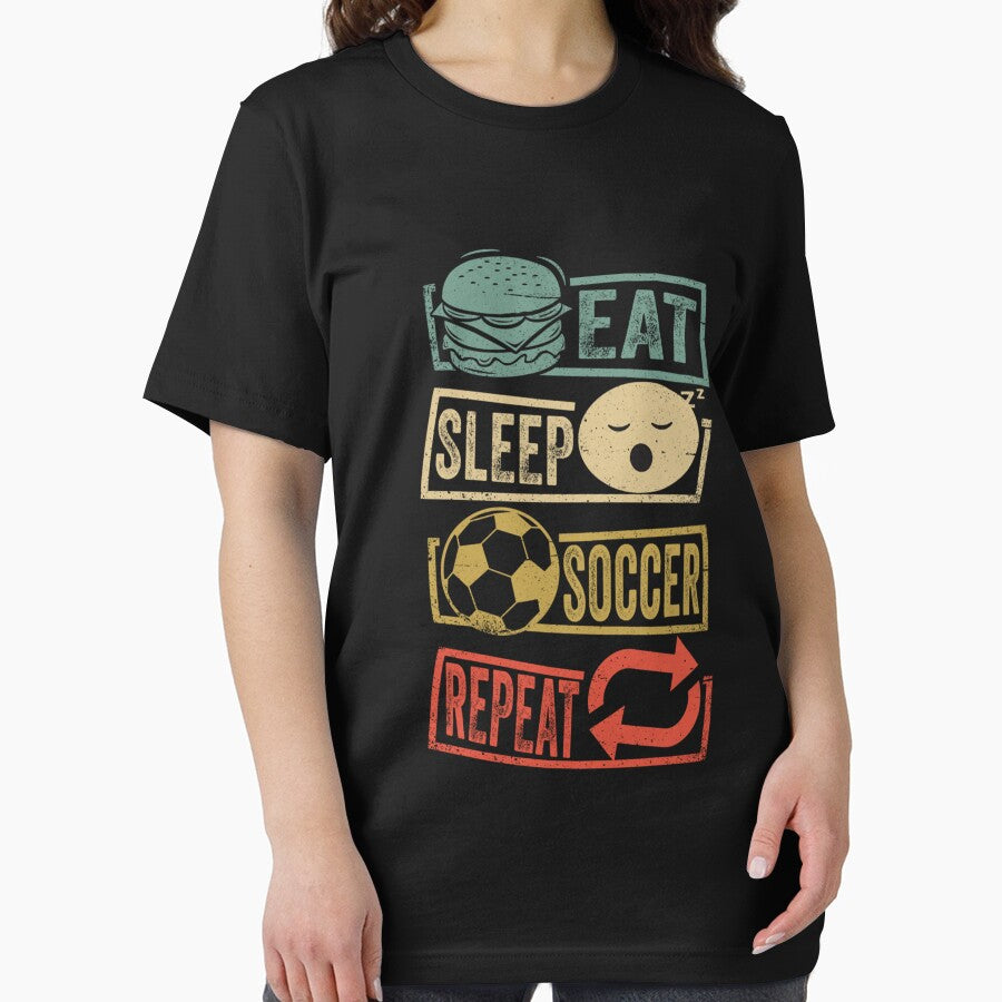 Eat Sleep Soccer Repeat Retro Soccer Lover Gift Sticker by ricedali41