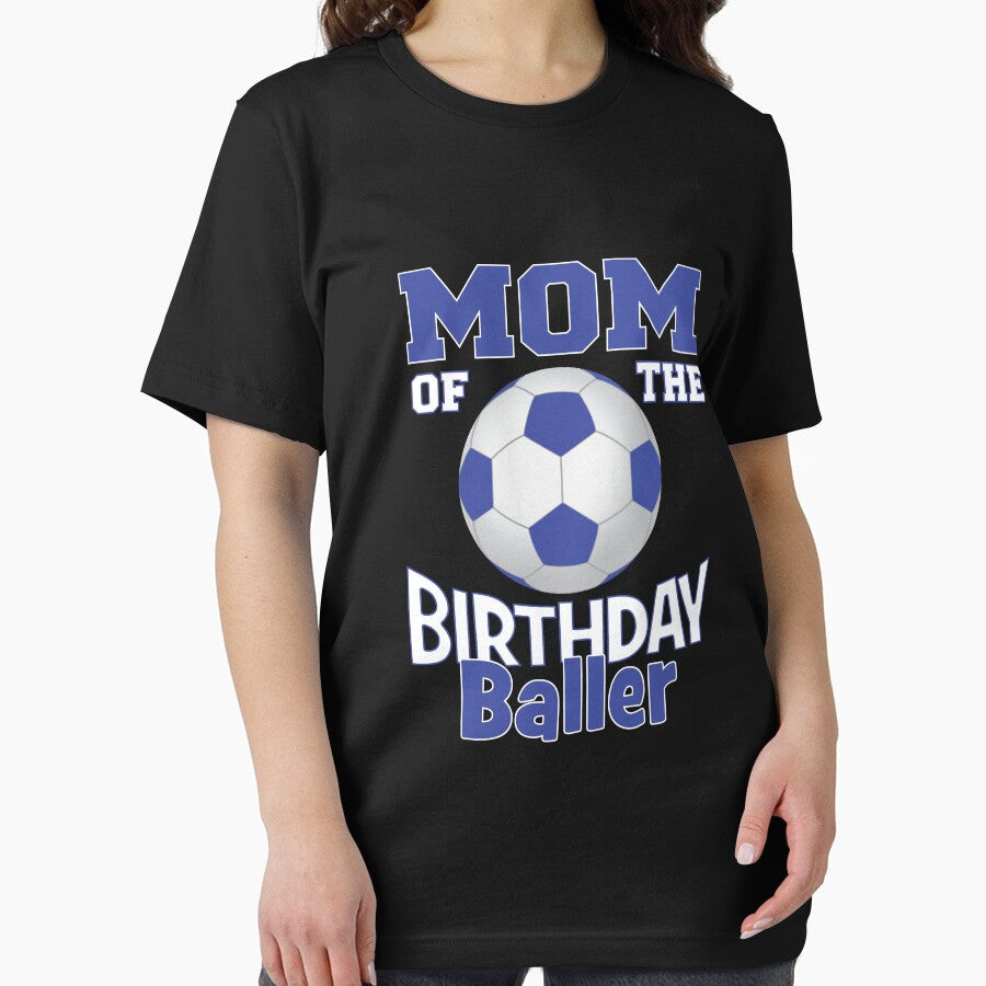 Mom Of The Birthday Baller Soccer Lover B-day Party design by Grabitees