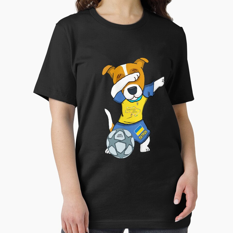 Dabbing Ukrainian Dog Patron Football Soccer Ukraine Peace by Aide