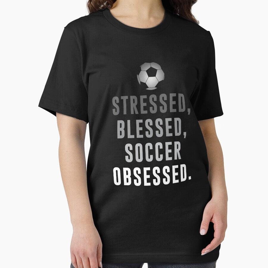 Stressed, Blessed, Soccer Obsessed Funny Soccer Quotes by goodspy