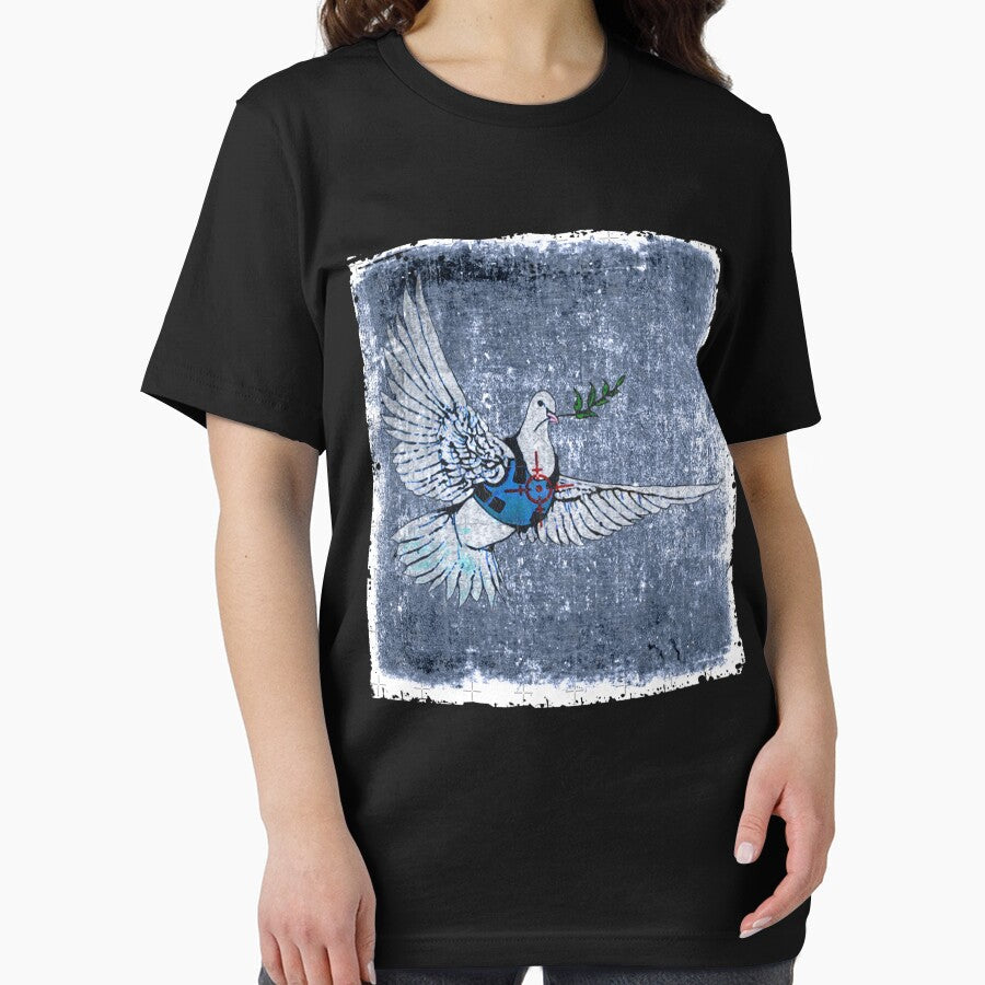 Banksy Armored Dove Peace Palestine Essential T Shirt Hoodie, Sweatshirt | CoreVibeTees.com