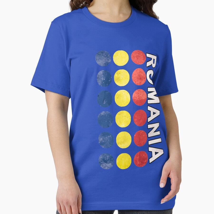 Deluxe Romania Jersey Style Distressed Flag Dots by merchhost