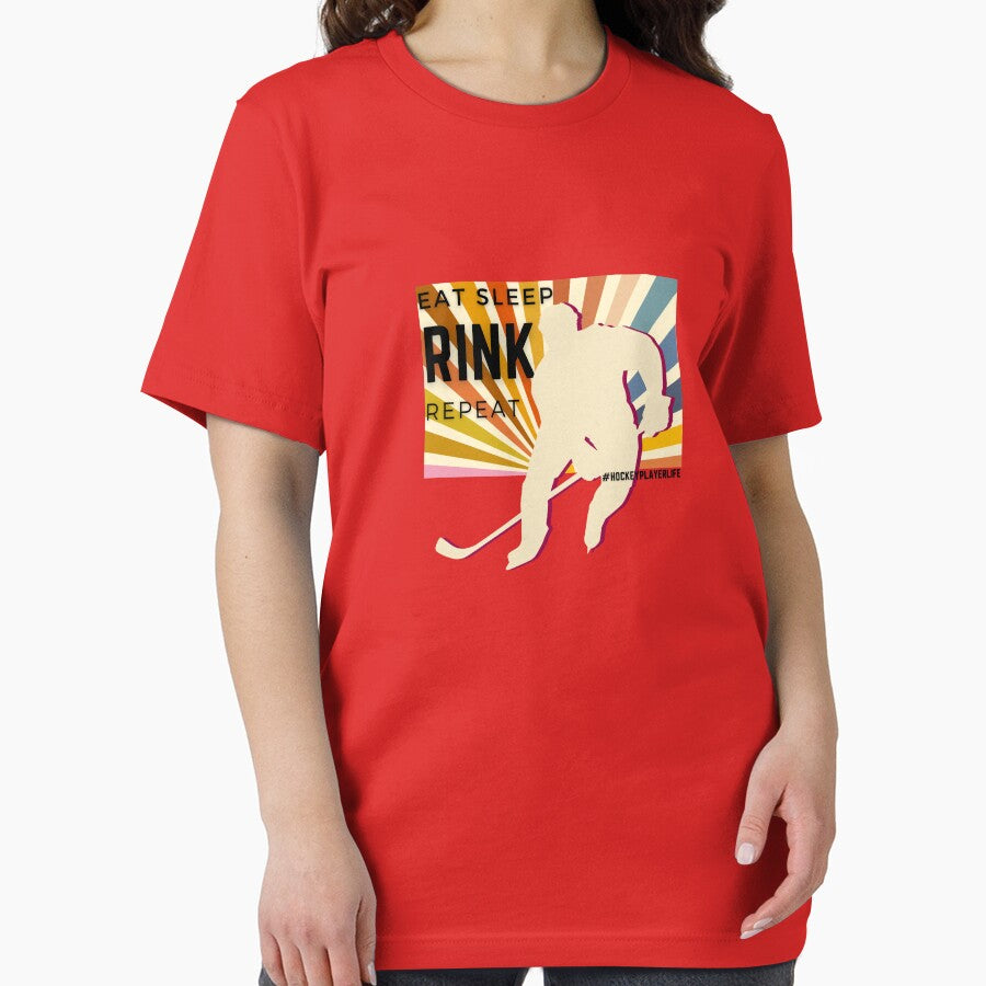 Eat sleep rink repeat T-Shirt by Be Chill