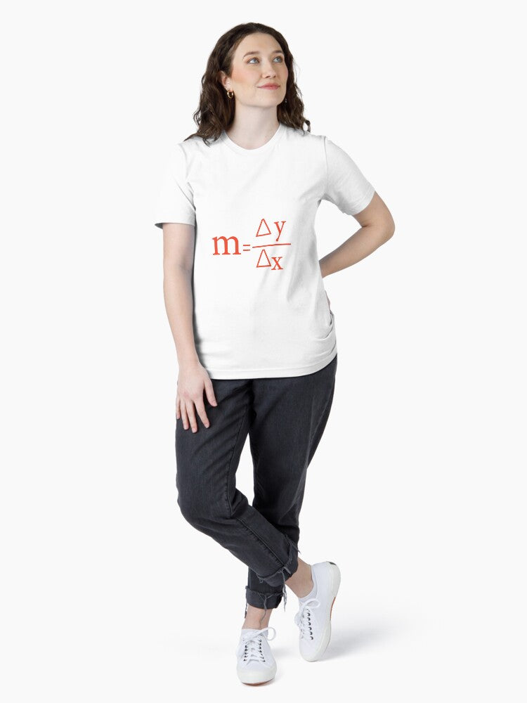 delta y over delta x. slope of a line math poster Essential T-Shirt Hoodie, Sweatshirt | CoreVibeTees.com (Image 4)