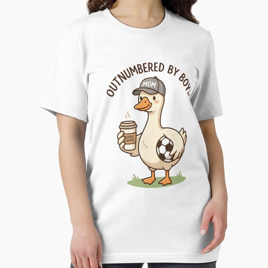 Outnumbered By Boys Mom Life Soccer Coffee Parent by SofenArt
