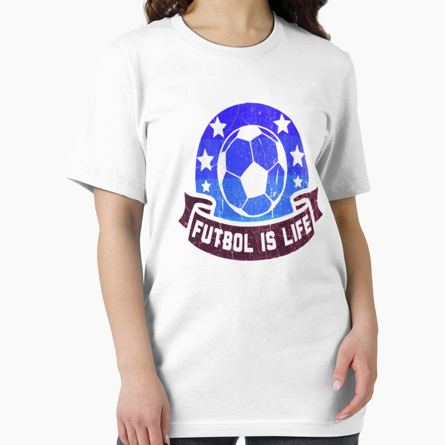 Funny Futbol Is Life Soccer Players Vintage Destress Design by Zoo-Moo