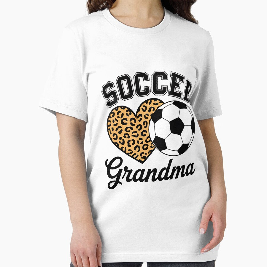 Soccer Grandma Leopard Heart Funny Mothers Day by fferomananul