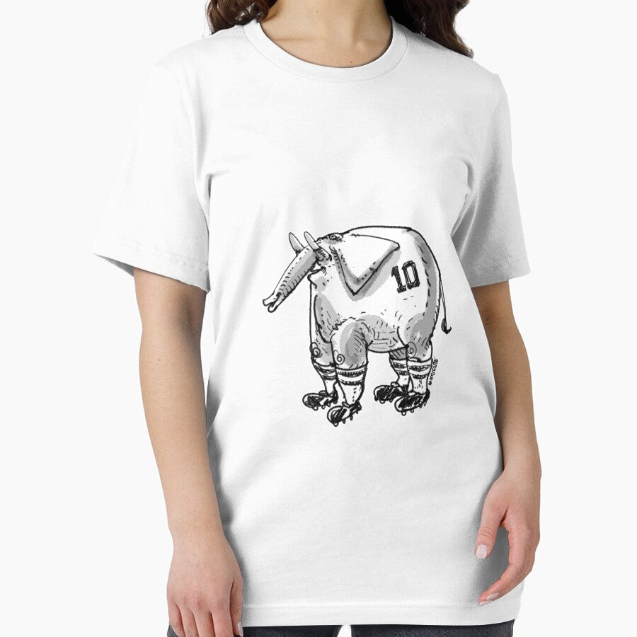 cartoon style football player elephant by anticute