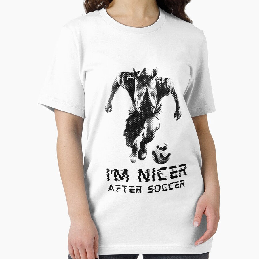 I'm Nicer After Soccer Rhino Soccer Player by TrueArtsStore