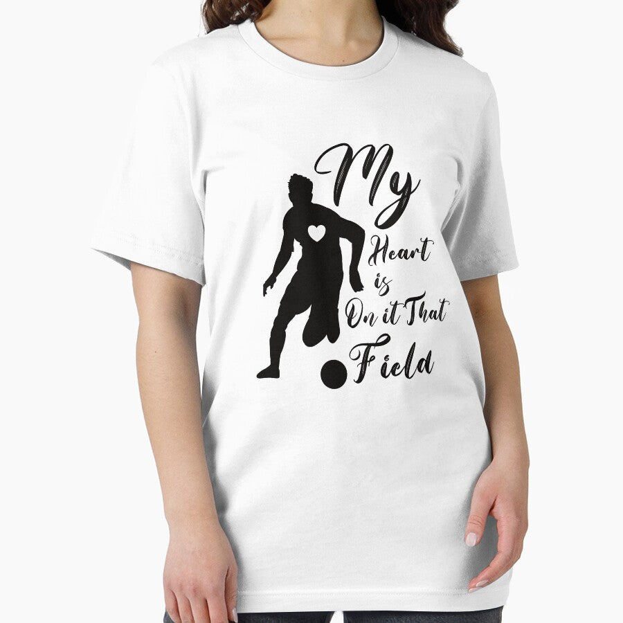 My Heart Is On That Soccer Field Soccer Mom Funny Tee by wanasak